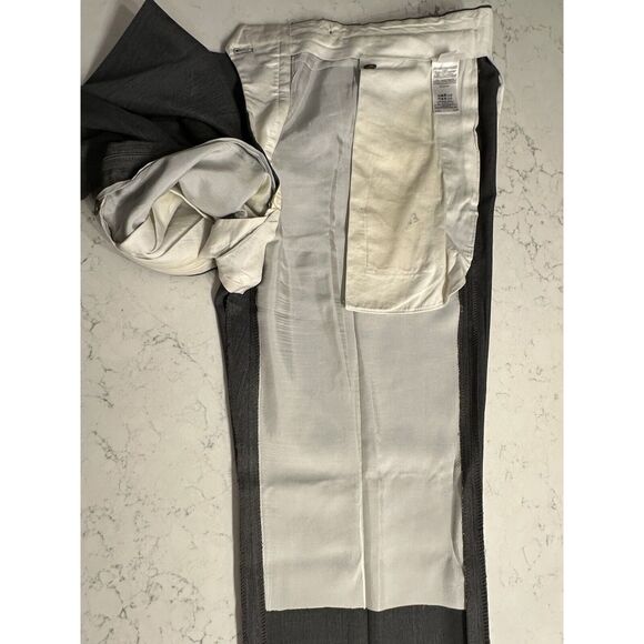Brooks Brothers 346 Dress Pants Mens TAG-36x32 SEE DESC! Flat Gray Wool QK SHIP - Picture 6 of 11